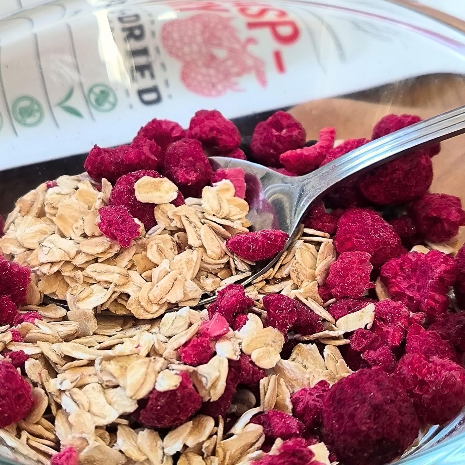 Gefriergetrocknete Himbeeren Bruchstücke | XL 300g Gefriergetrocknete Trockenfrüchte | Getrocknete Himbeeren Glutenfreie gefriergetrocknete Früchte | Gefriergetrocknete Früchte | Gefriergetrocknete Himbeeren, dehydrierte Produkte von Naty Shop
