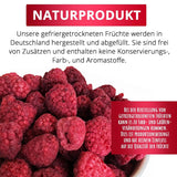 Gefriergetrocknete Himbeeren, KEINE chinesischen Produkte, 500g gefriergetrocknete ganze Früchte, ohne Zusatzstoffe, fruchtig, hergestellt in Deutschland. Trockenprodukte Naty Shop